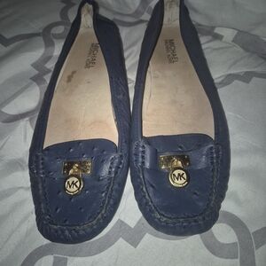 Michael Kors Blue Leather Loafers 9